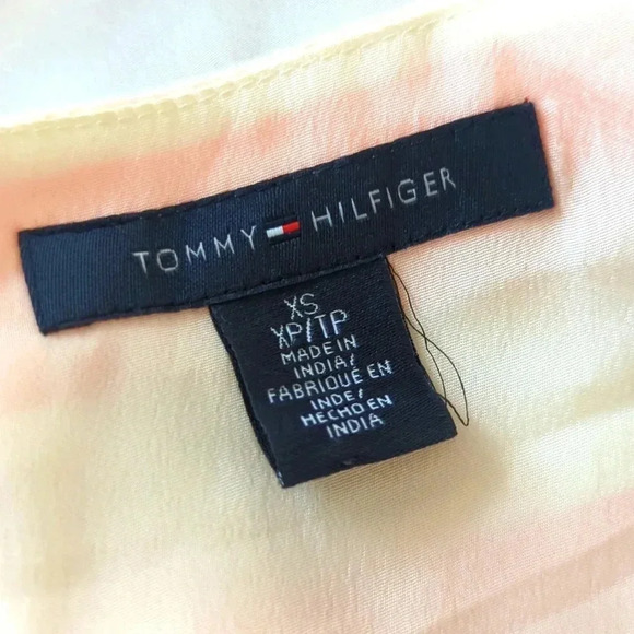 Tommy Hilfiger Navy & Orange Striped Floral Print Dress - Picture 5 of 8